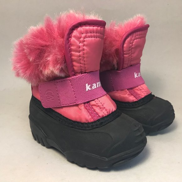 Kamik Other - Kamik Baby Toddler Snow Boots Pink Fuzzy 6